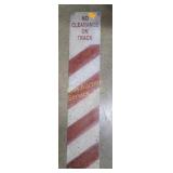 No Clearance on Track metal Sign 30 x 6