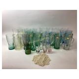 Lot of Vintage Glass Drinkware with Damage