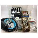 Toaster, roaster, cups and saucers, tote and more