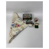 .925 earrings, 14k gold, straight razor