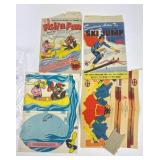 Vintage Comic Activity Books, 1940s Fishin