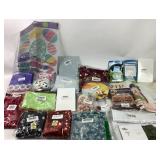Craft Supplies Lot with Fabrics and Accessories,