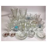 Collection of Vintage Pressed and Cut Glass Tablew