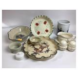Vintage Ceramic Tableware Collection, 10 Pieces