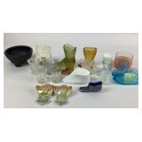 Glass shoe assorment and figurines