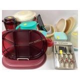 Tupperware and Flatware Kitchen Lot
