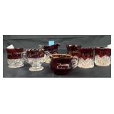 Ruby Flash Souvenir Glass Grouping