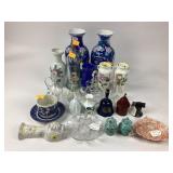 Assorted Decorative Ceramics, Glass, and Porcelain