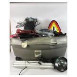 Sterilite Storage Bin, Bungee Cords, Zip Ties, Tow