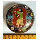 Antique Japanese cloisonnï¿½ seal paste box Meiji pe