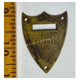 Allegheny Arsenal 1861 Brass Shield Plate