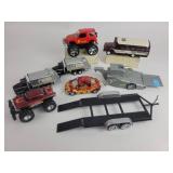 Diecast Toy Vehicles:  Jeep, Sheriff SUV, Semi-Tru