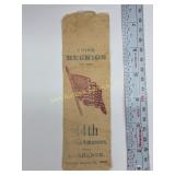 1882 Third Reunion 44th Indiana Volunteers Ribbon