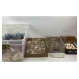 MCM & Assorted glassware and decorative pieces