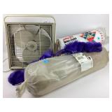 Small Box Fan, Rug and Blood Pressure Monitor