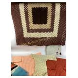 Handmade Knitted Blanket, Sweaters, and Scarf Set