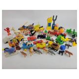 Toys:  Elmo, airplanes, cars, animals, skateboards