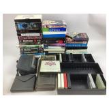 VHS Tapes and Cassette Tapes with Storage Cases