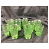 Uranium Glass Tumblers Set