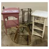 Side Tables, Plant Stand, Wicker Basket