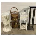 Wicker and Wood Stands