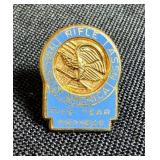 Gold-filled enameled NRA five-year member pin