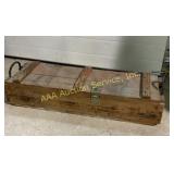 Wooden Ammunition Crate with Hinged Lid and Latch