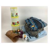 Toy Casige Sewing Machine and Flower Metal Caniste