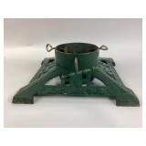 Green cast iron Christmas tree stand