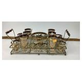 MCM Glasses with Carrier and Ice Bucket