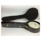 Kay banjo with case and strap