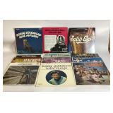 12 Vinyl Records with Worn Covers