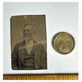 Two Tintype Photographs, Man and Couple