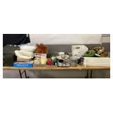 Craft supplies, Green Enameled Pots, Vintage Sewin