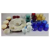 Drinkware and floral serving set