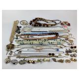 Costume Jewelry Including Necklaces, Bracelets, Ea