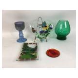 Peggy Karr Heart Plate with Glassware Assortment