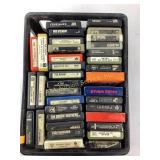 Collection of 8-Track Tapes in Black Plastic Coca-
