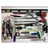 Tools; 48in level, 3/8 air ratchet, torque wrench,