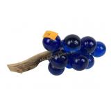 MCM cobalt blue lucite grapes with driftwood