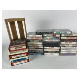 Cassettes and 8 tracks and wood storage:  Janis