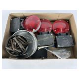 Railroad crossing gate arm safety flashing signal