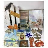 Shell wall pocket, lobster wall hanging,