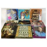 Vinyl records: cheap trick,Rolling Stones, red