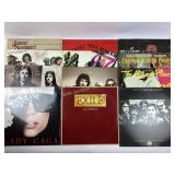 Vinyl records; The Rolling Stones, lady gaga,