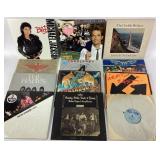 Vinyl records: Michael Jackson, Huey Lewis and