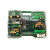 Farm tractor set toys with crarry case