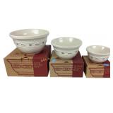 Longaberger Pottery  Mixing Bowls