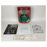 1995 Happy Holidays Barbie. NIB. Includes photo