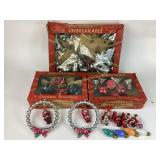 Unbreakable Christmas ornaments, Santa bulbs,